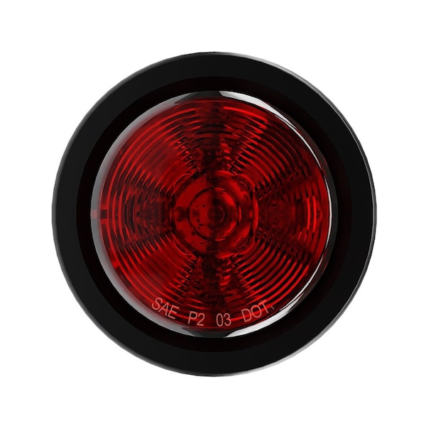 Abrams 2.5" Round Red 13 LED Trailer Clearance Side Marker Light TML-R213-R - main